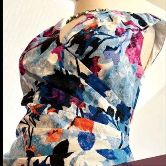 Adrianna Papell floral dress 14 - Picture 8 of 8